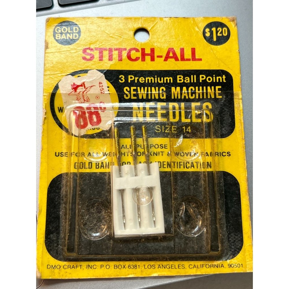 Vintage Stitch All 3 Premium Ball Point Sewing Machine Needles NEW  NOS